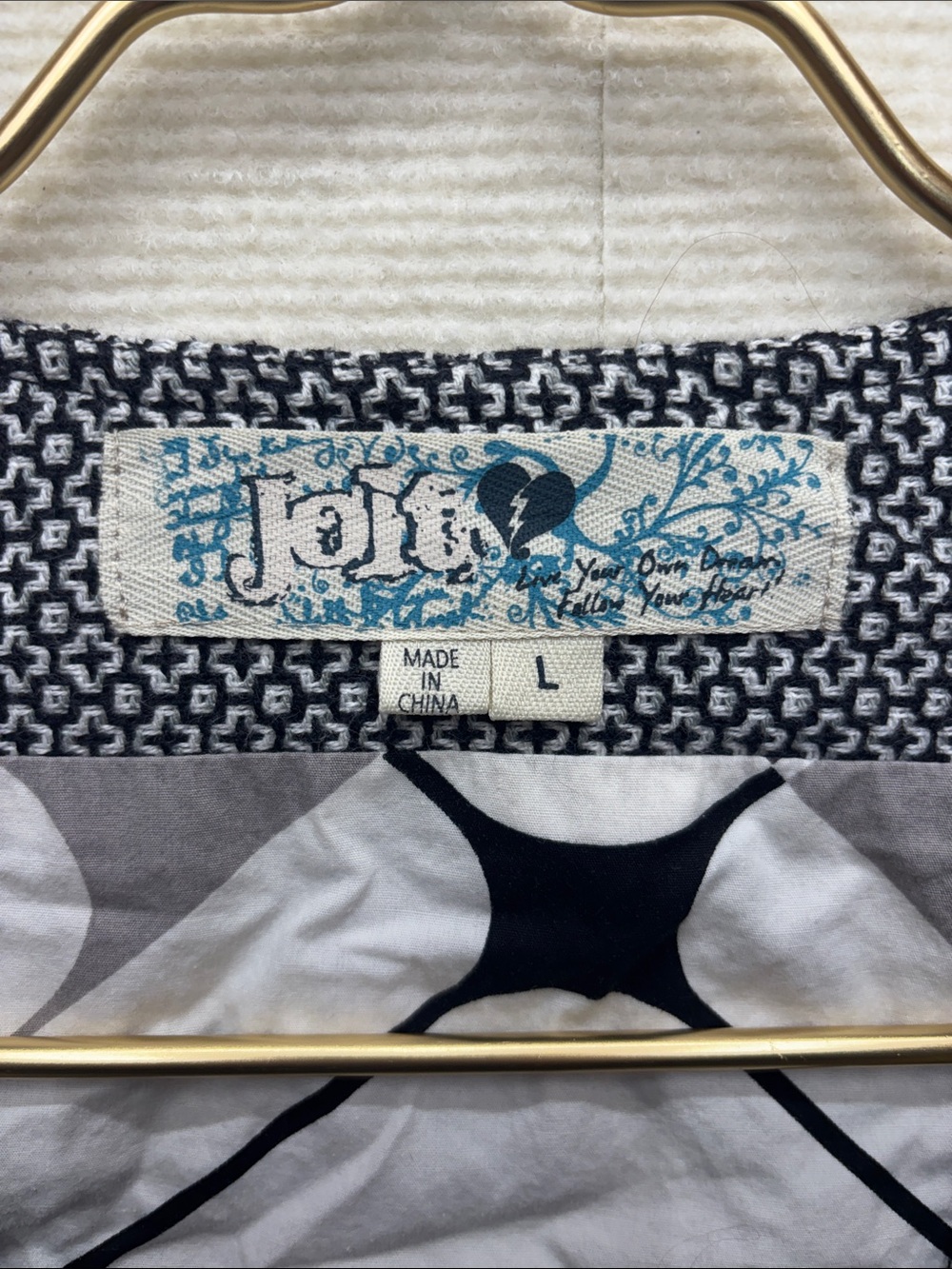 Jolt vintage Black & White Patterned Vest large - Picture 2 of 7